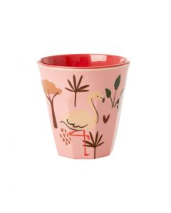 Rice Melamin Kinderbecher klein Pink Jungle Animal Print.