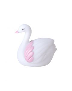 RICE LED-Lampe Schwan aus Kunststoff mit Batterie.