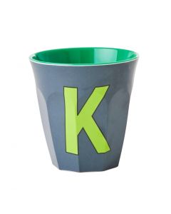Rice Melamin Becher Buchstabe K blau.