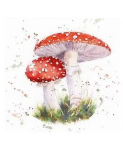 Papierservietten Glückspilz, 20 Stk. 33 x 33 cm.