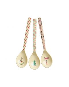 Rice Melamin Löffel kurz Dance Out Prints im 6er Set assortiert.